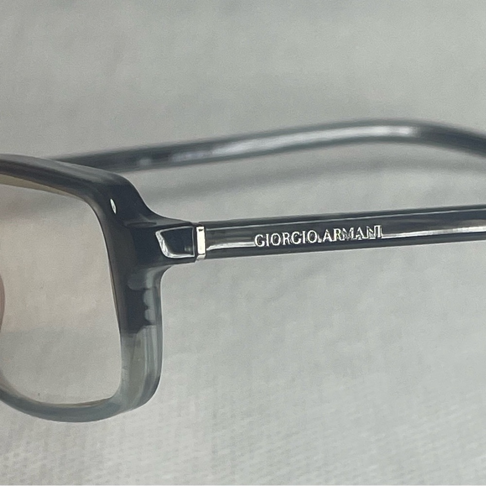 Giorgio Armani Ga2 Luxury Eyeglasses Frame Only Blue Tortoise Rectangle 130 Wt1 View 4